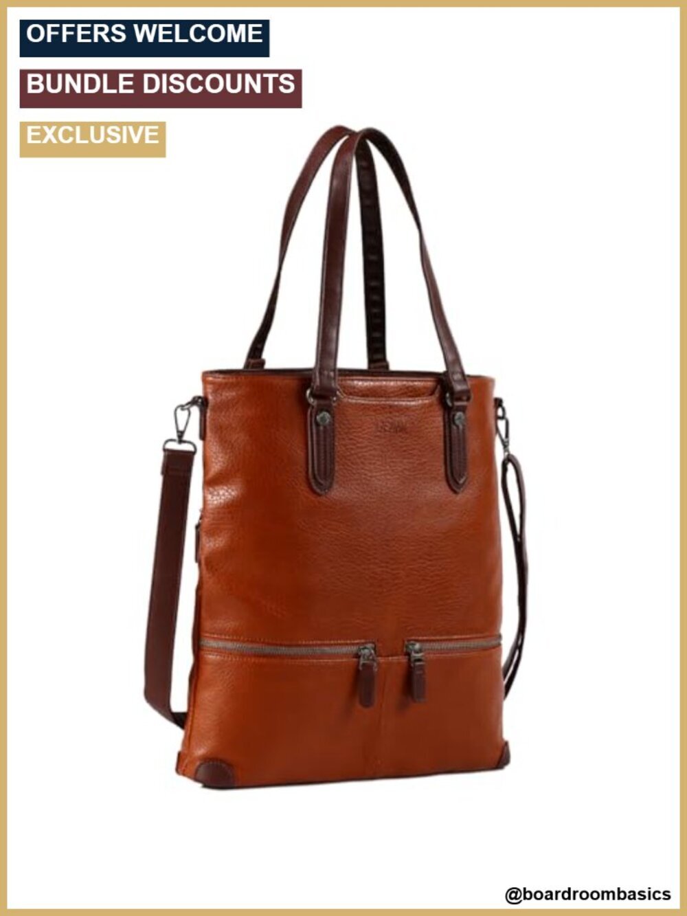 Vegan Leather Laptop Tote Bag Work Bag Shoulder Handbag Crossbody